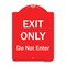 Signmission Exit Only Do Not Enter Heavy-Gauge Aluminum Architectural Sign, 24" H, RW-1824-9845 A-DES-RW-1824-9845 - alternate 1